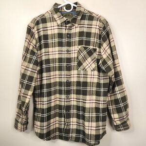 Anchorage Expedition Brand Mens Long Sleeve Plaid Flannel Button Down Shacket L